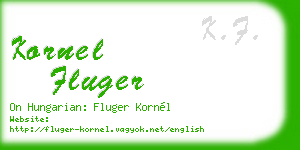 kornel fluger business card