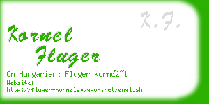 kornel fluger business card